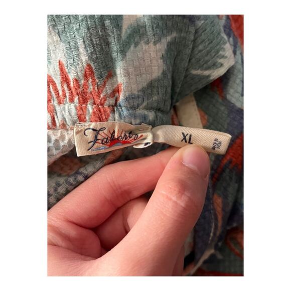 Faherty dress Bay Twist sleeveless halter midi floral size X-Large XL - Picture 7 of 8